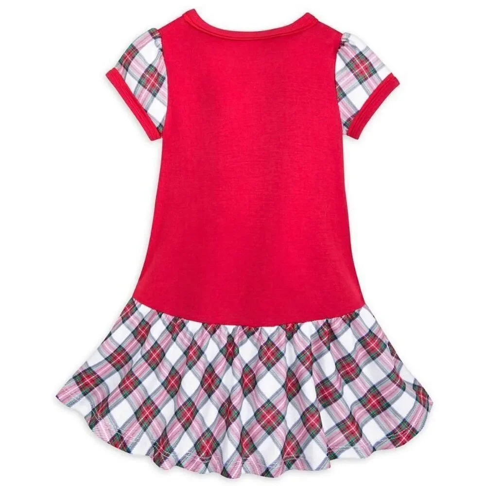 Disney Girls Nightshirt Santa Minnie I'm on the Nice List 2T Preowned Christmas - Picture 5 of 5